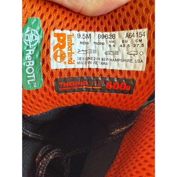 Timberland Pro Work Boots Boondock 8" Shaft Mens 9.5M Leather Composite Toe WP - Picture 8 of 11